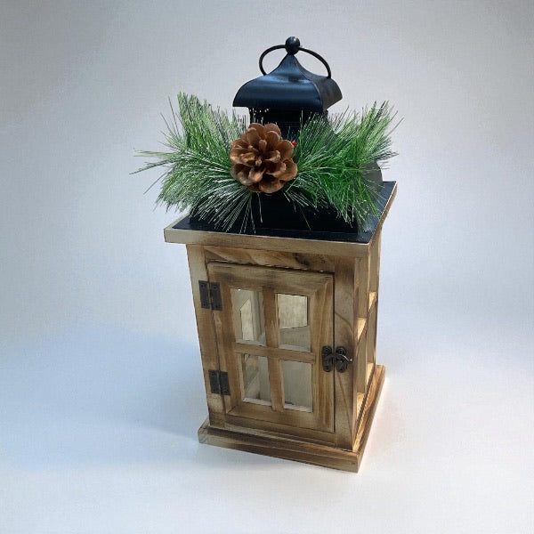 FAROL CON VELA DENTRO LUZ CALIDA 15*15*32,5