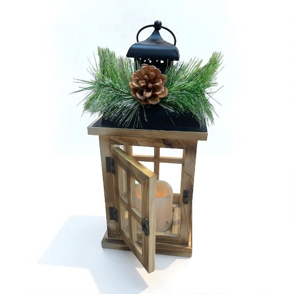 FAROL CON VELA DENTRO LUZ CALIDA 15*15*32,5